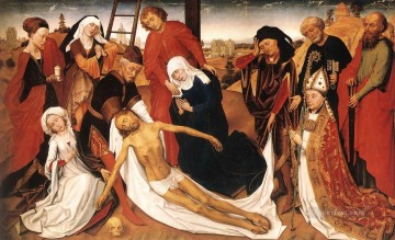 Lamentación pintor holandés Rogier van der Weyden Pinturas al óleo